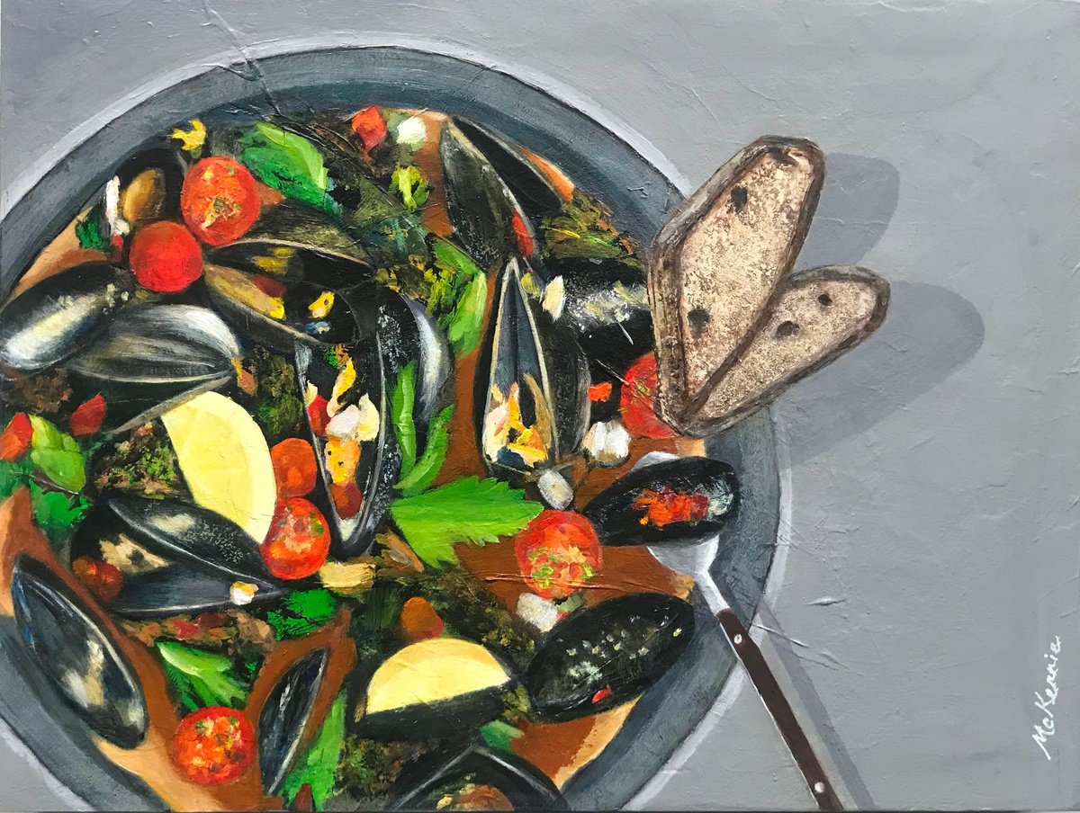 Impressionistic Still Life Acrylic Painting By Maryanne Mckernie, 16 X 12", Mixed Blessing, Original Artwork