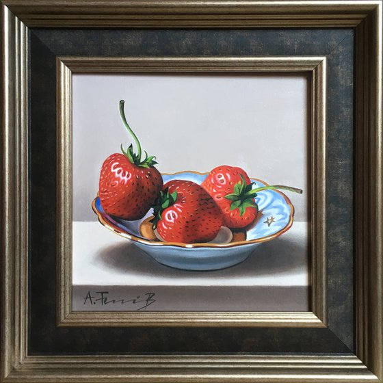 Strawberries on a Saucer
