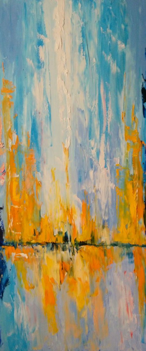 СITY LIGHTS, FREE WORLDWIDE SHIPPING, 70X90 by Anastasiia Novitskaya