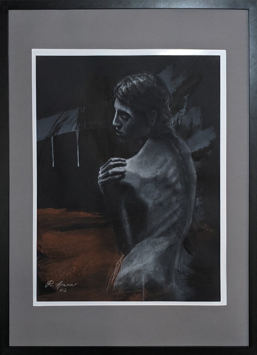 Expressive Pastel Drawing , Soft Pastel Figure Study By Rumen Spasov, 20 X 28, Artwork For Sale On Artfinder