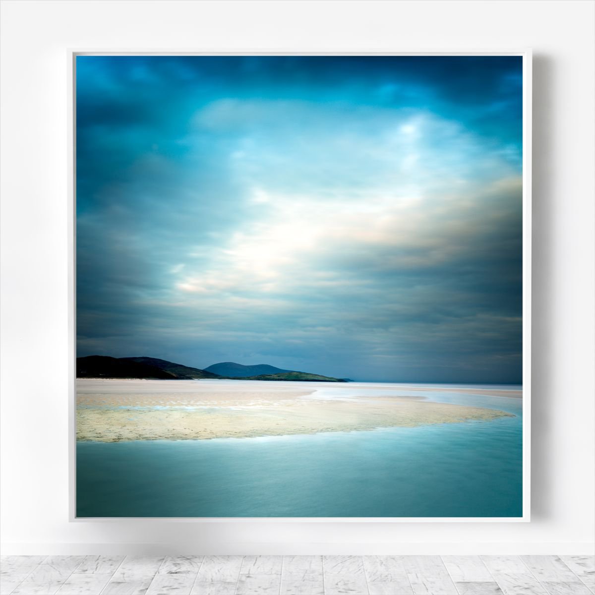Colours of the Sea - Extra large impressionist style beach abstract by Lynne Douglas