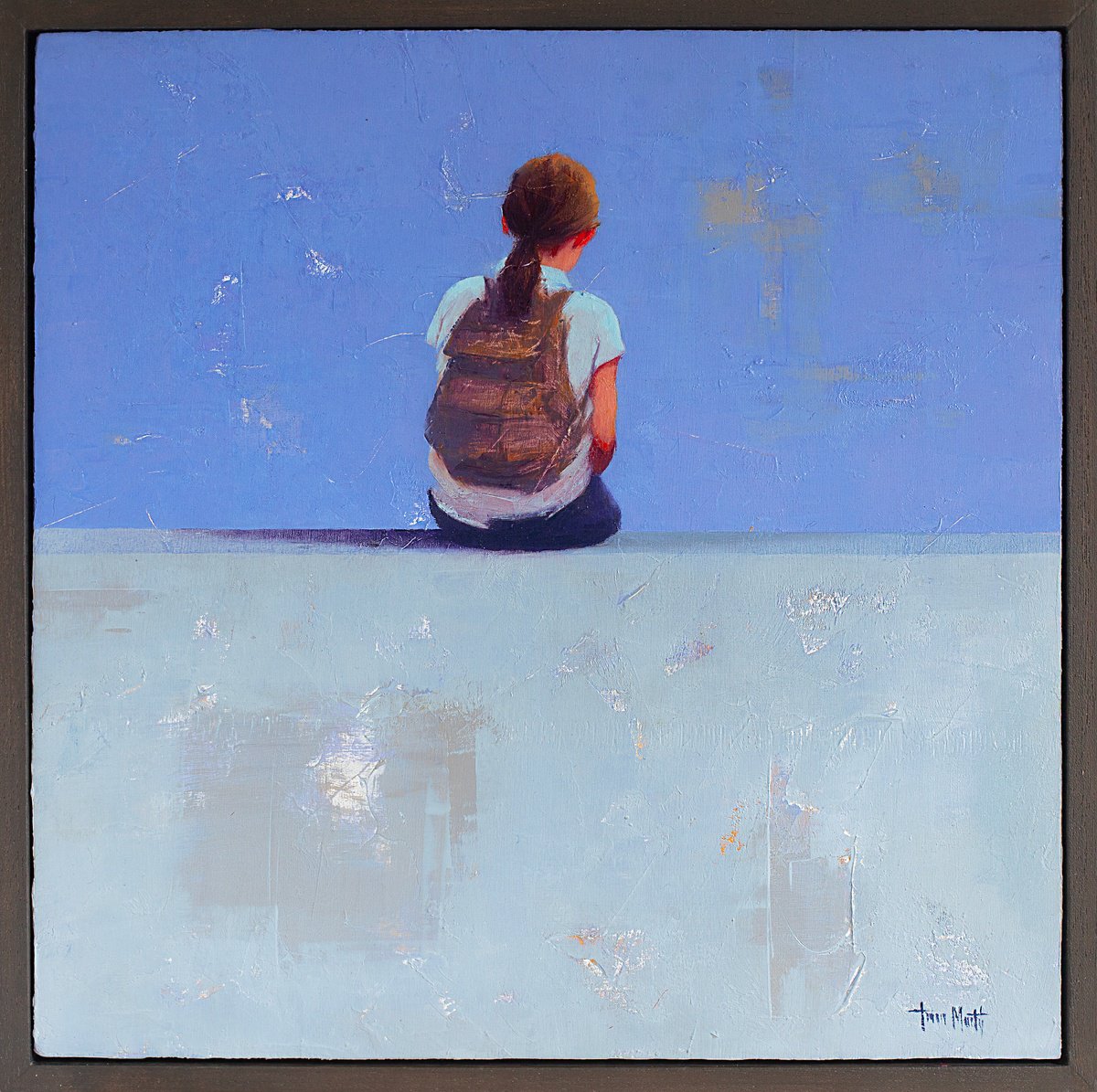 Expressive Portrait Oil Painting By Tomasa Martin, 0 X 0", Tiempo Privado, Original Artwork