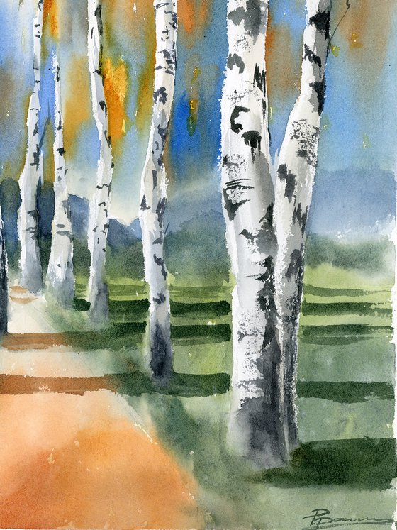 Birch Trees Landscape #2