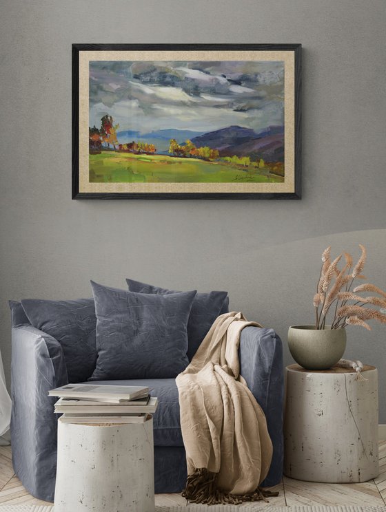 Autumn storm in the mountains