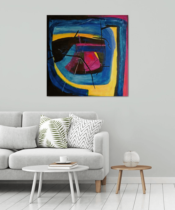 SAILING TO SUNSET    ( LARGE ABSTRACT )