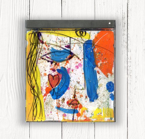 Mixed Media Funky Face 26 by Kathy Morton Stanion