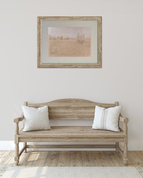 Earthy tones field landscape