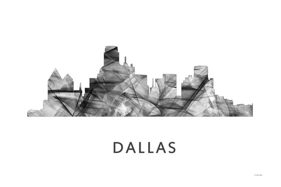 Dallas Texas Skyline WB BW
