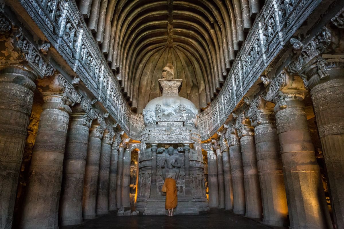 Ajanta Cave 26 by Kevin Standage