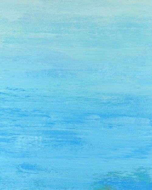 Soft Blues - Modern Abstract Seascape by Suzanne Vaughan