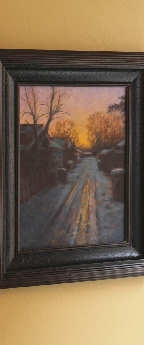 Alley Nocturne in Winter by John Fleck