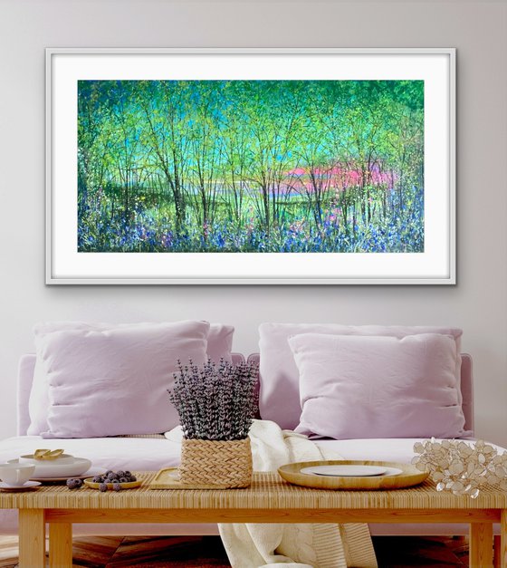 Bluebells at Sunset