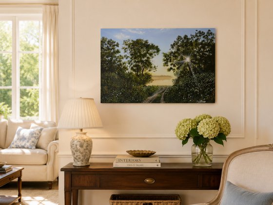 Summer Landscape with Country Path