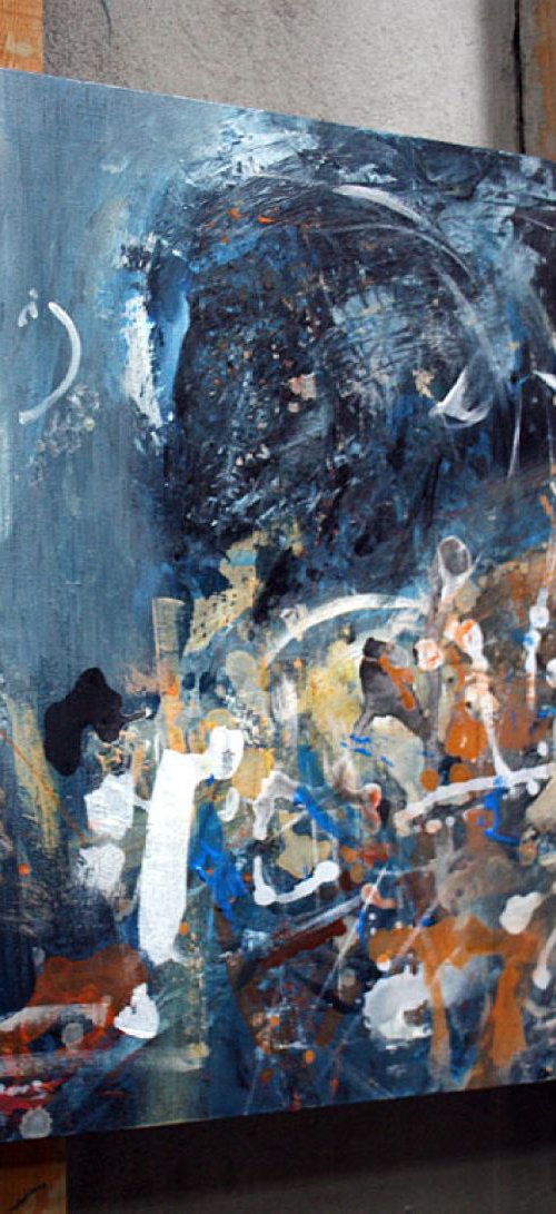 ORIGINAL ANGEL OVIDIU KLOSKA  from THE BOOK OF ANGELS series The waiting (130) by Kloska Ovidiu