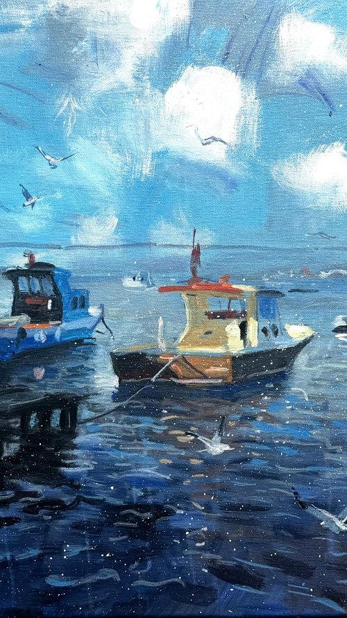 Harbor in Morning Light by Paul Cheng