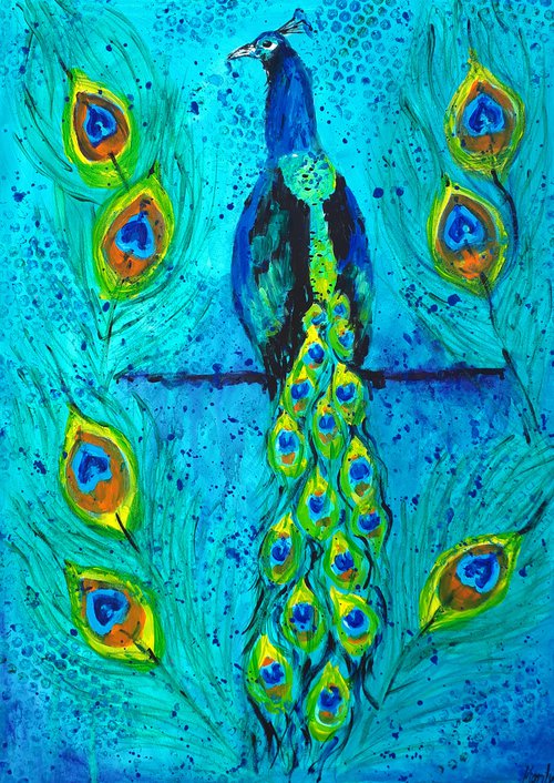 "Peacock blues" by Marily Valkijainen