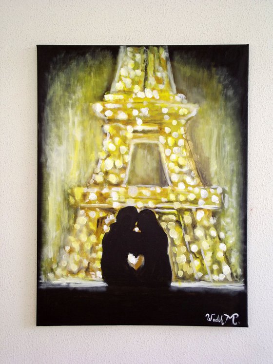 Warm Night Romance - Large size painting (60x80 cm)