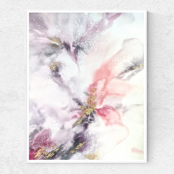 Abstract floral painting Wind