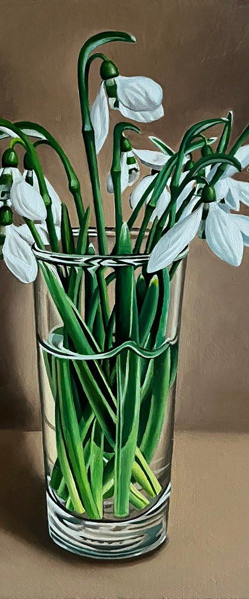 Still Life with Snowdrops by Alexander Titorenkov