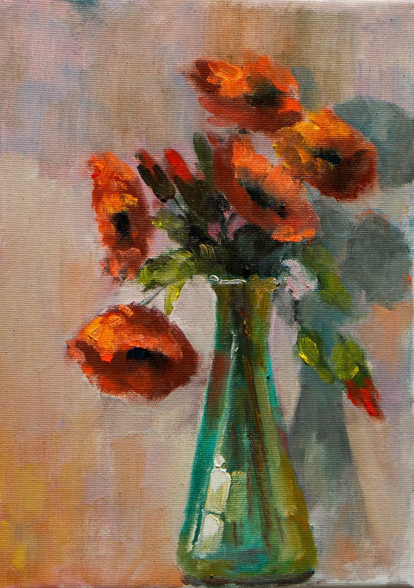 Impressionistic Still Life Oil Painting By Pavel Filin, 10 X 14", E5, Original Artwork