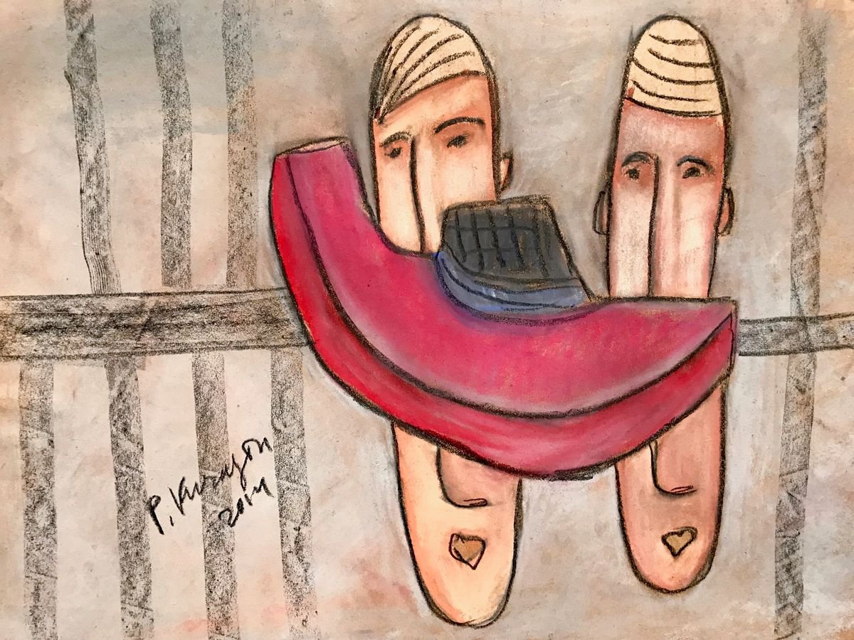 Abstract twins Pastel drawing: Pavel Kuragin