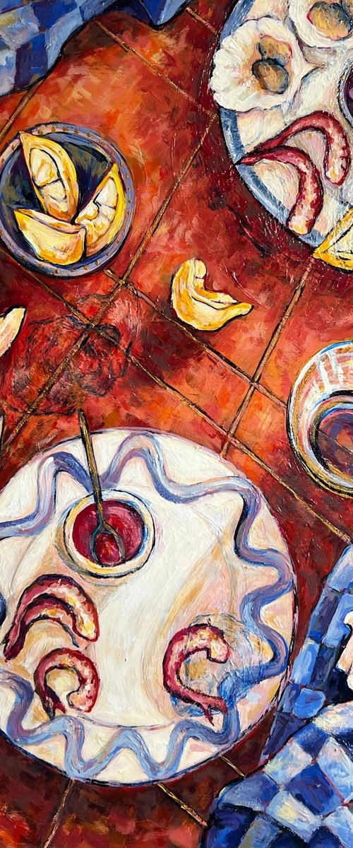 Shrimp, lemon and Oyster by Valentina Ash