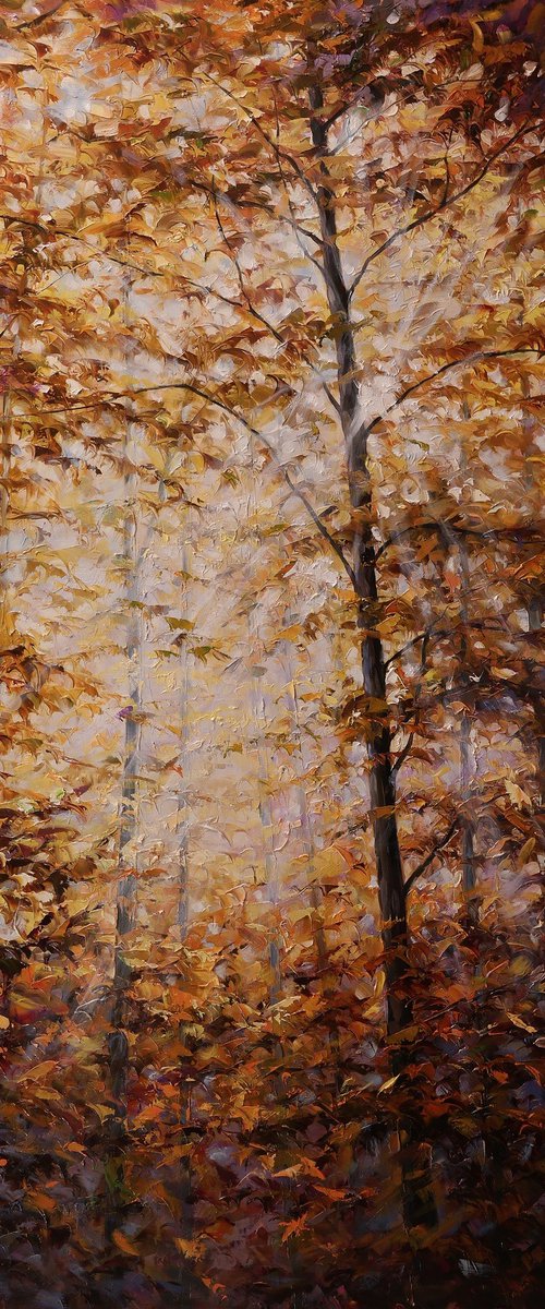 "Rays in a Yellow Leaf" by Gennady Vylusk