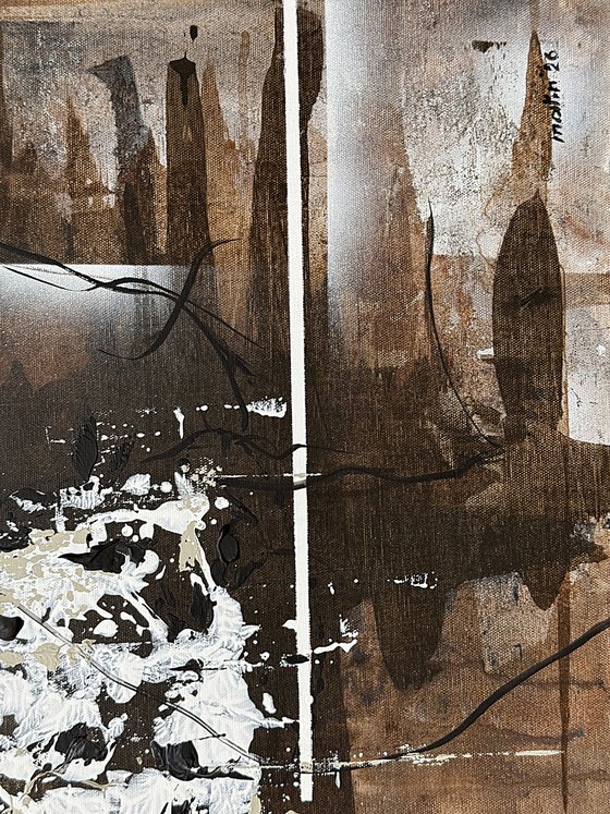 Measured Silence diptych set