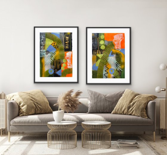 Never Give Up (Diptych)
