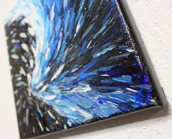 White and blue eruption