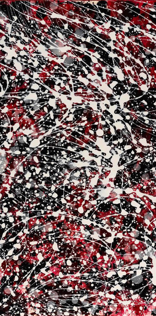 Abstract Red, Black & White by Carol Zsolt