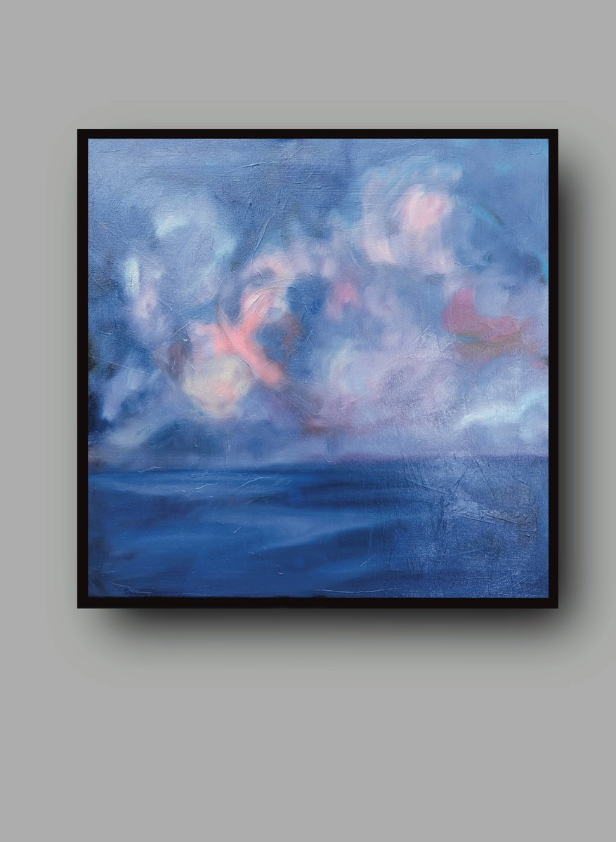 Landscape Unnamed Oil Sun Nature By Alena Kuschnereit, 24 X 24, Artwork For Sale On Artfinder