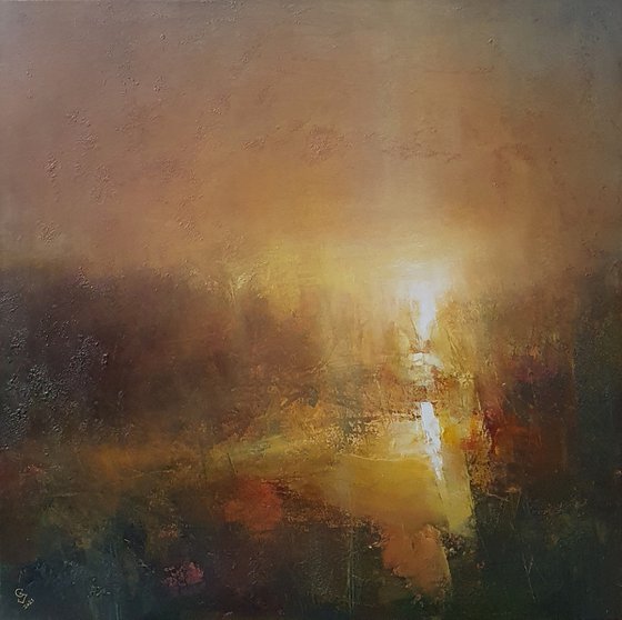 " Hazy Sunrise " SPECIAL PRICE / W 80 x H 80 cm