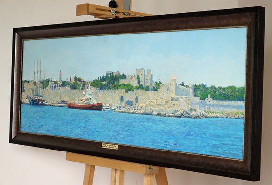 The port Mandraki. Rhodes