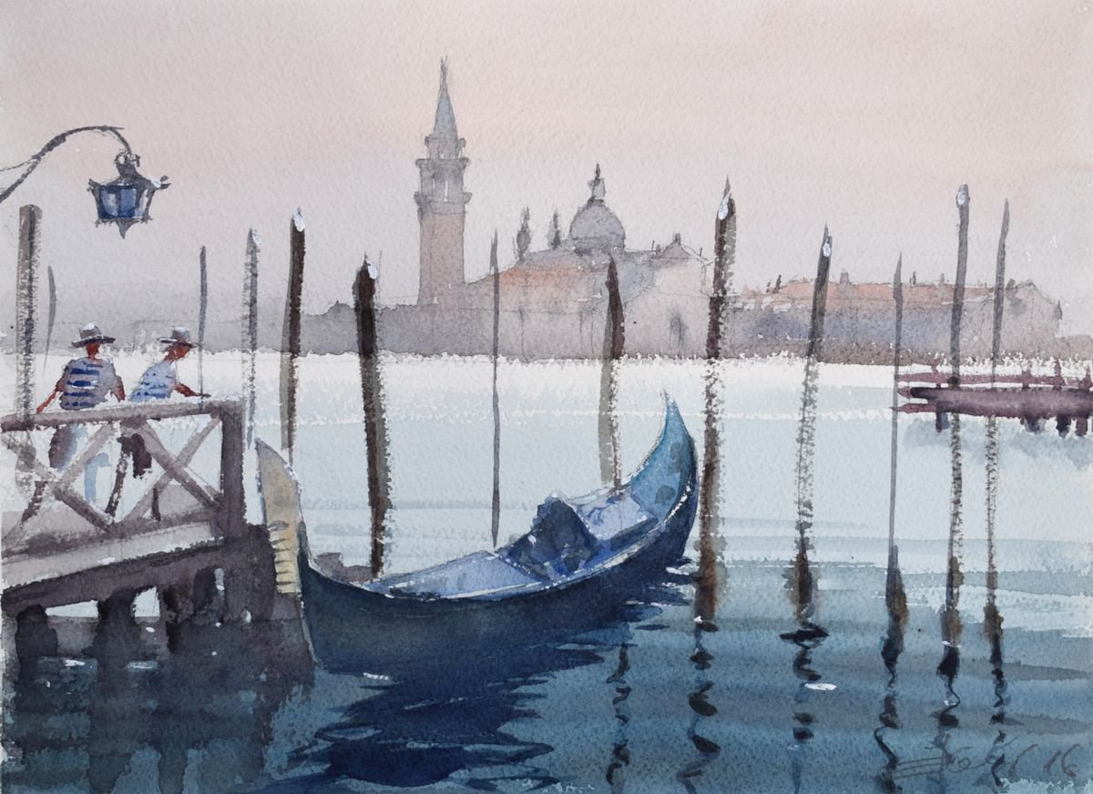 View on San Giorgio Maggiore by Goran Zigolic Watercolors