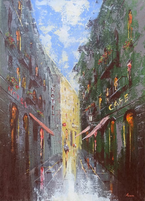 CITYSCAPE - CAFE STREET by Aram Movsisyan