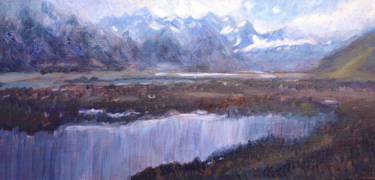 Wet Valley By Elena Sokolova, 24 X 12, Artwork For Sale On Artfinder
