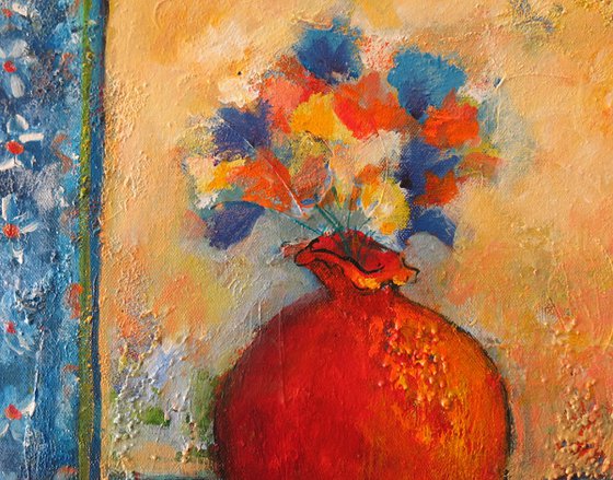 Terracotta Pot and Flowers