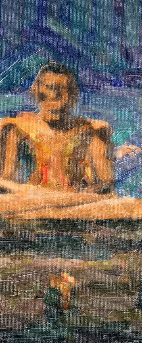 Sitting Budha by Peter Moderdovsky