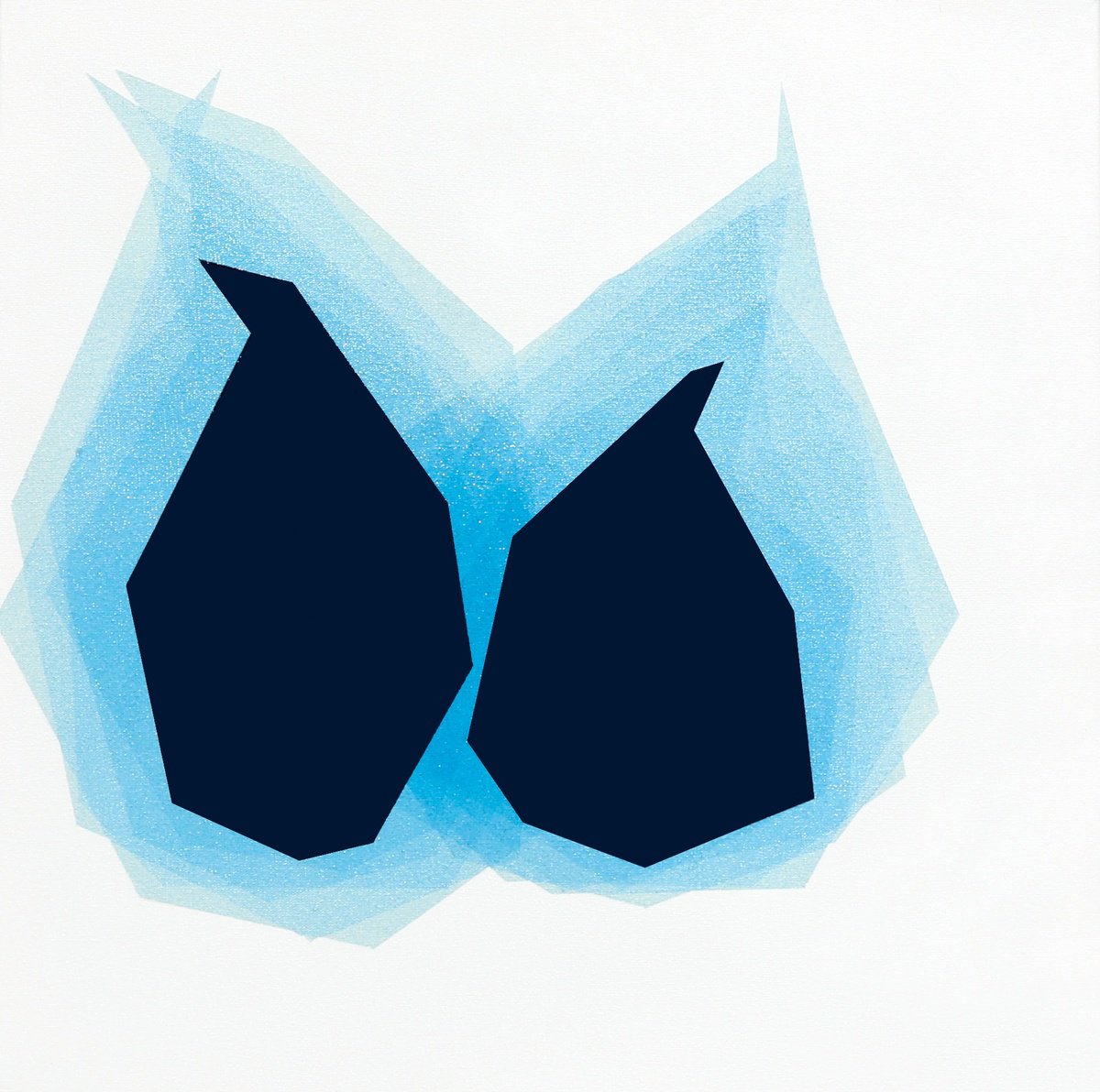 Abstract Acrylic Painting By Catia Goffinet, 16 X 16, Soulmate Blue 4, Original Artwork