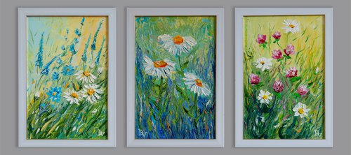 Wild flowers (triptych) by Vladyslav Durniev