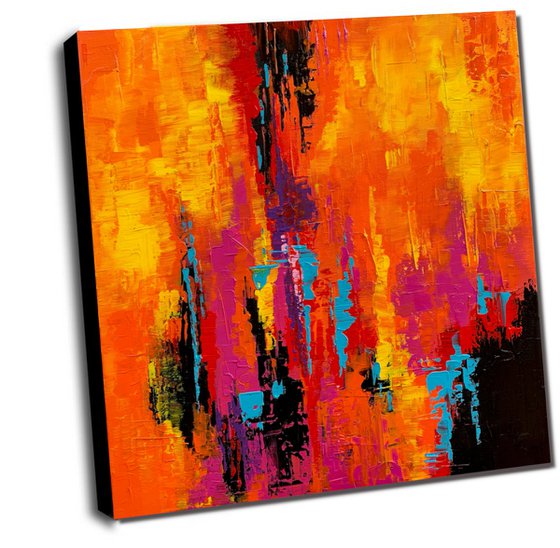 Warm Memories - TEXTURED ABSTRACT ART – EXPRESSIONS OF ENERGY AND LIGHT. READY TO HANG!