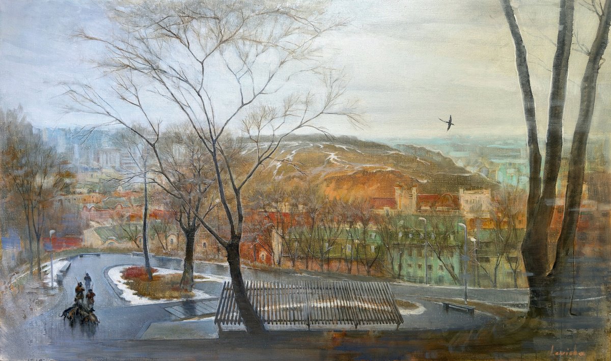 Bird Over The City By Alexander Levich, 78 X 46, Artwork For Sale On Artfinder