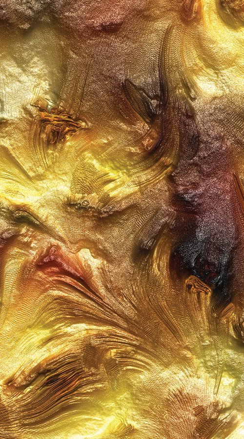 Textura oro III/XL large original artwork by Javier Diaz