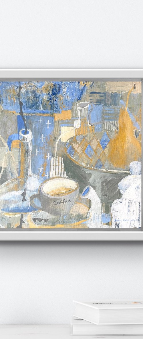 Abstract Still Life. Acrylic painting on canvas, 12 x 12 in by Daria Borisova