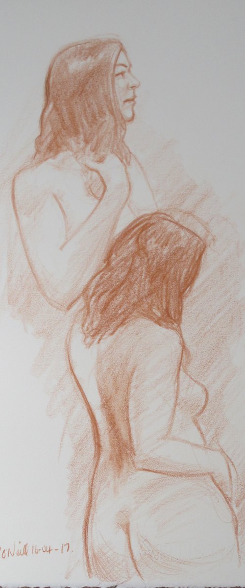 standing female nude 2 poses by Rory O’Neill