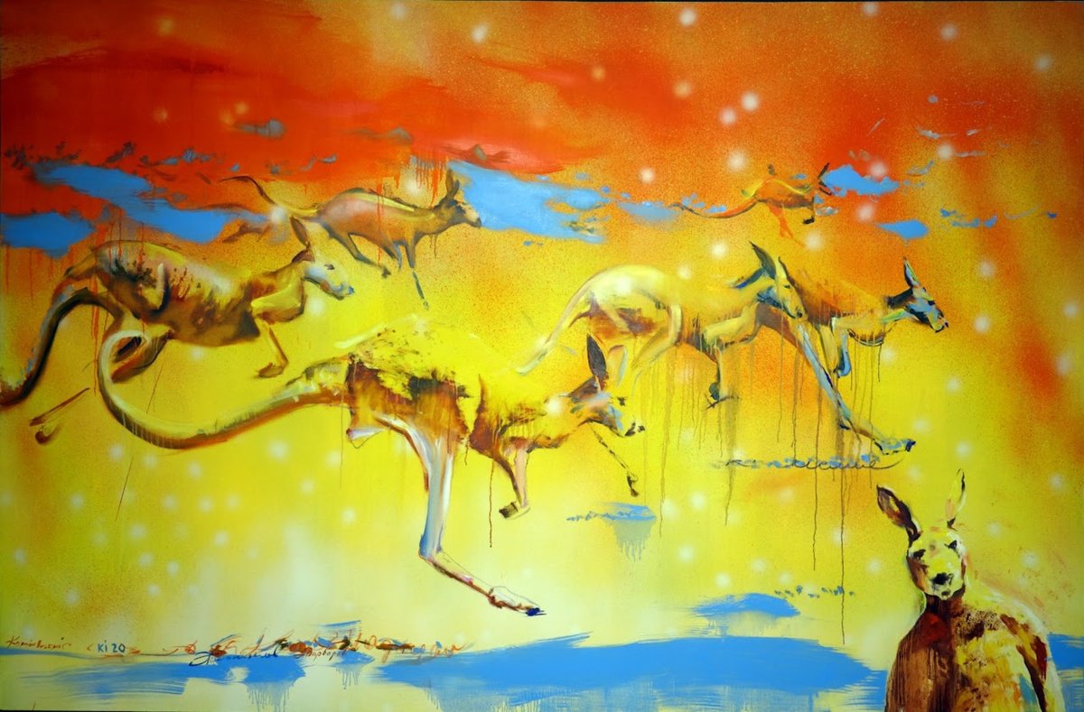 Impressionistic Animal Oil Painting By Anatolii Varvarov, 114 X 75, Who Is There?, Original Artwork