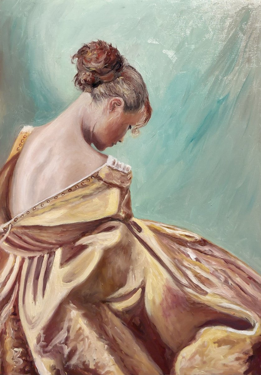 The Yellow Dress By Els Driesen, 20 X 28, Artwork For Sale On Artfinder