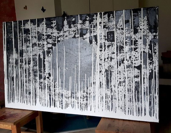 Start from the scratch- large textured palette knife painting