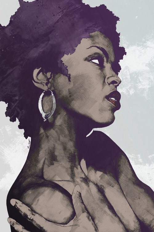 Miseducation: colored: Lauryn Hill Tribute | pop art black woman portrait | giclée print by Marco Paludet